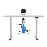Artiss Under Desk Folding X-Bike with 140cm Automatic Standing Desk Magnetic Resistance White