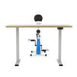 Artiss Under Desk Folding X-Bike with 140cm Automatic Standing Desk Magnetic Resistance Oak