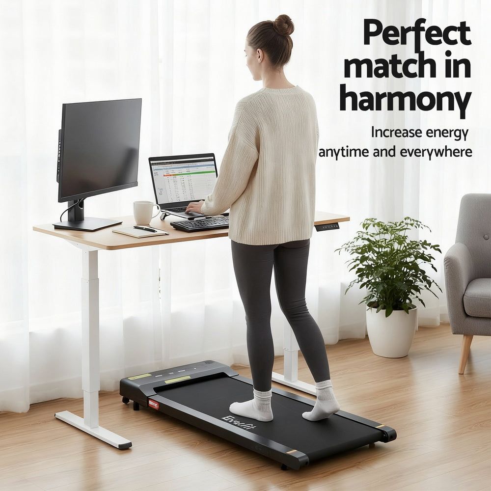 Desks: Artiss Electric Treadmill with 140cm Automatic Standing Desk Walking Pad 400mm