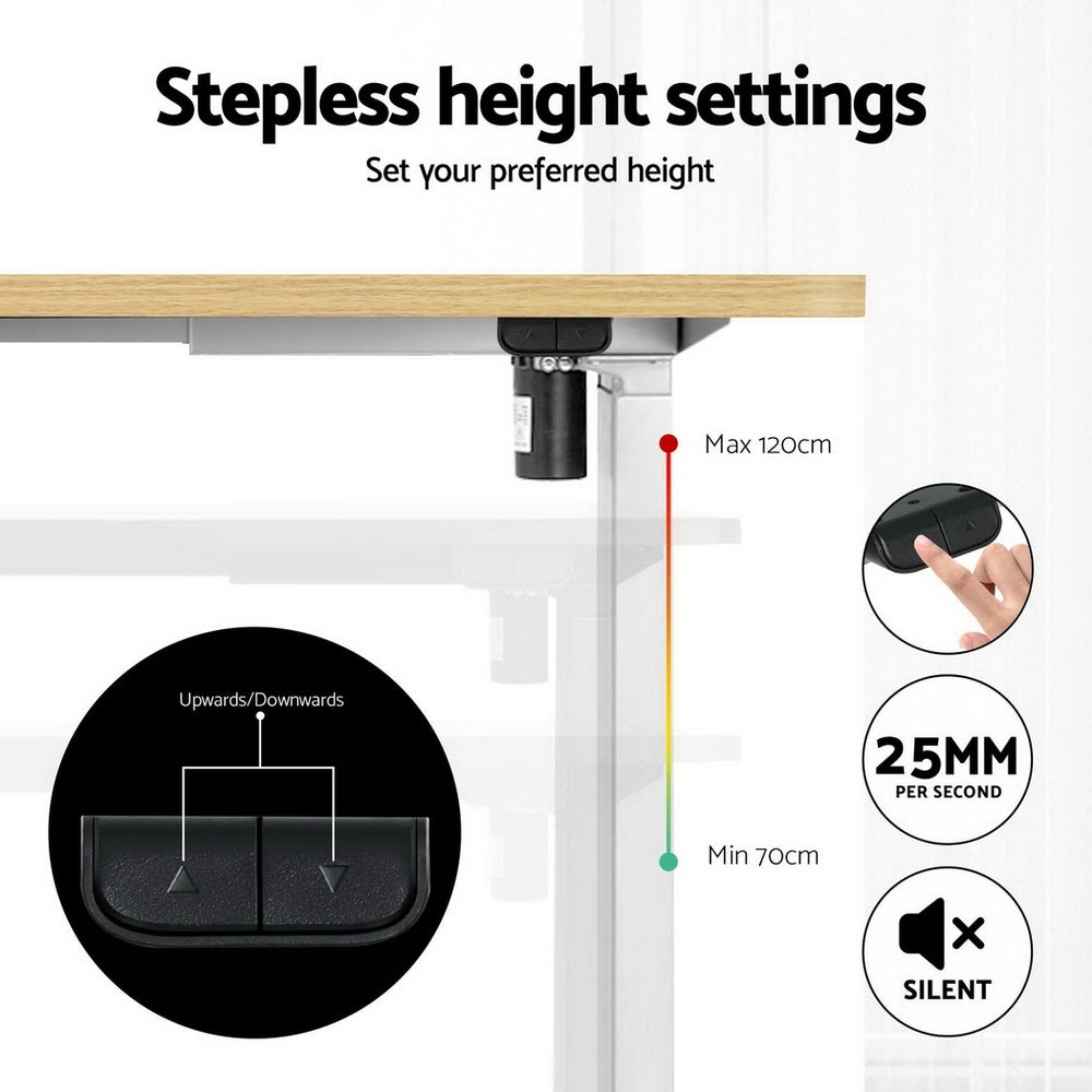 Desks: Artiss Electric Treadmill with 140cm Automatic Standing Desk Walking Pad 400mm