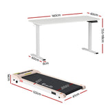 Desks: Artiss Electric Treadmill with 140cm Automatic Standing Desk Walking Pad 360mm