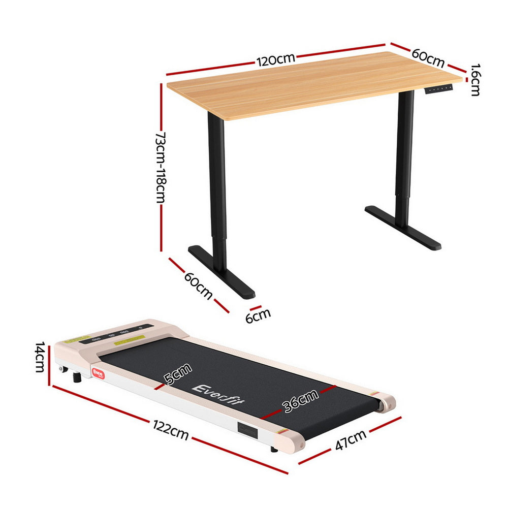 Desks: Artiss Electric Treadmill with 120cm Automatic Standing Desk Walking Pad 360mm