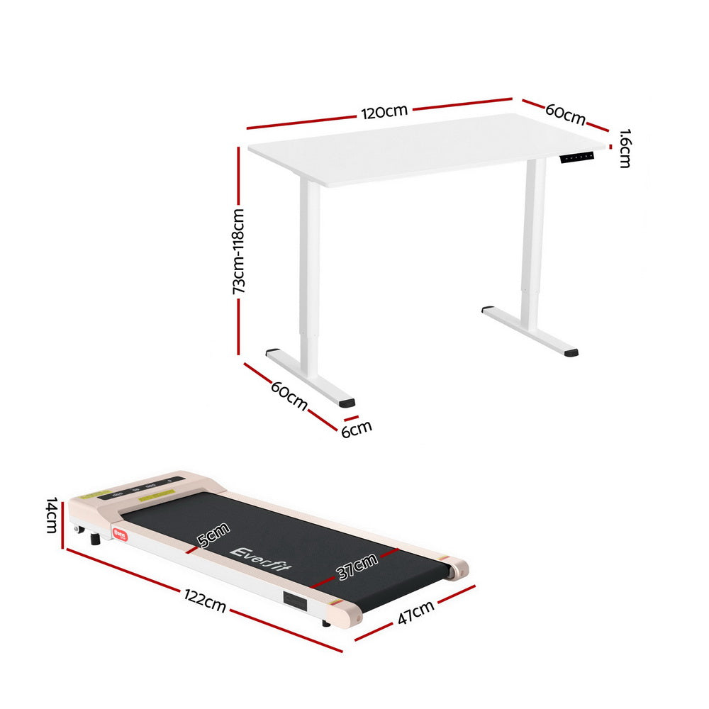 Artiss Treadmill with 120cm Automatic Standing Desk Electric Walking Pad