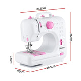 Arts & Crafts: Devanti 12 Stitches Mini Sewing Machine for Beginners Portable Sewing Machine Kit with LED Lights