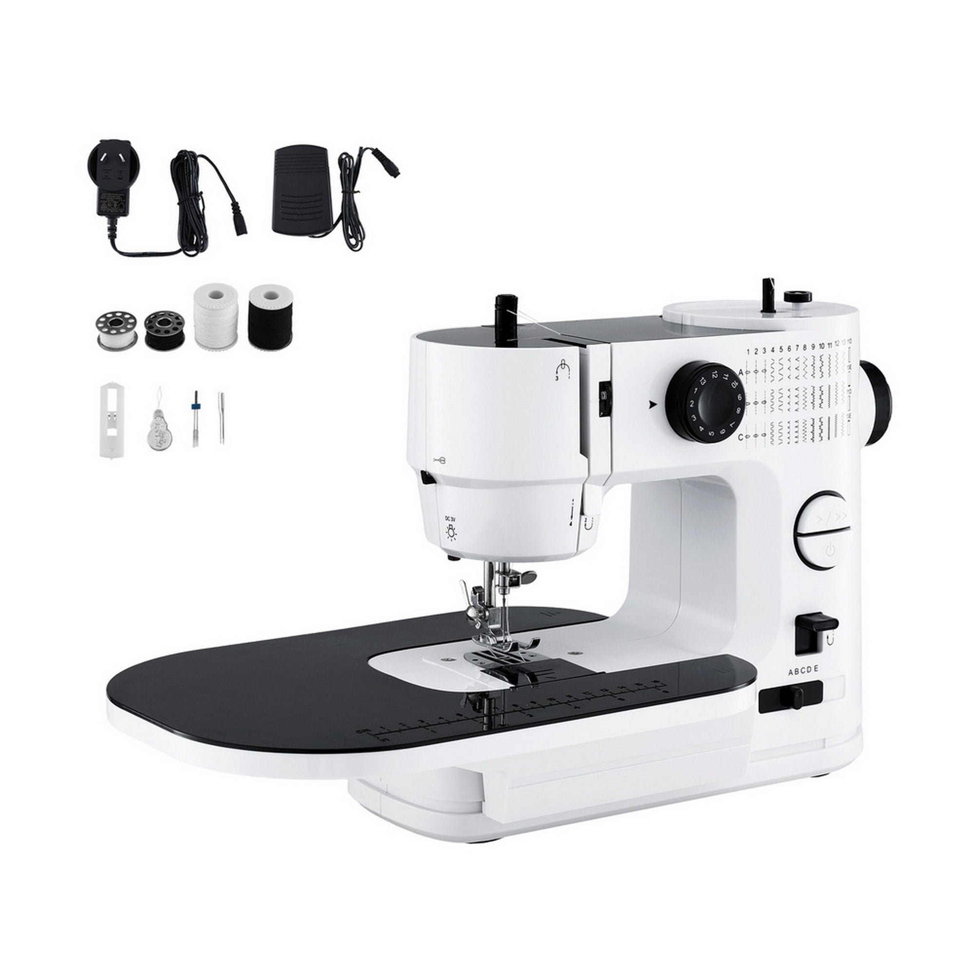 Arts & Crafts: Devanti 39 Stitches Mini Sewing Machine Portable Sewing Machine Kit