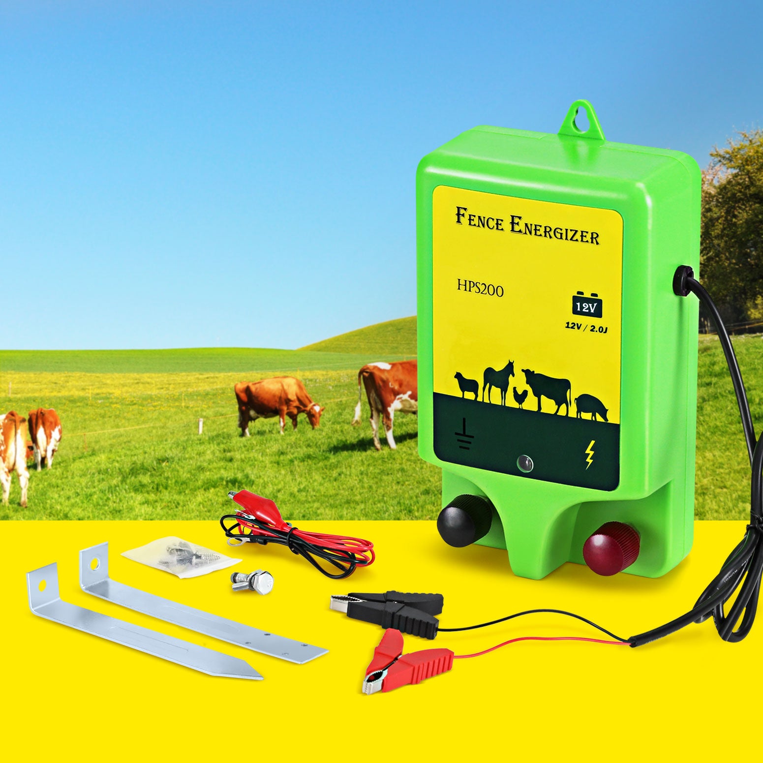 Fencing: Giantz 18km Electric Fence Energiser 1.56J
