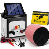 Fencing: Giantz Fence Energiser 8KM Solar Powered Electric 1200M Poly Tape
