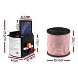 Fencing: Giantz Fence Energiser 3KM Solar Powered Electric 400M Poly Tape Insulator