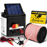 Fencing: Giantz Fence Energiser 5KM Solar Powered Electric 400M Poly Tape Insulator