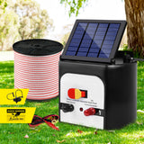 Fencing: Giantz Fence Energiser 8KM Solar Powered Electric 400M Poly Tape Insulator