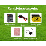 Fencing: Giantz Fence Energiser 5KM Solar Powered Electric 500M Poly Wire Insulator
