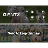 Fencing: Giantz Fence Energiser 8KM Solar Powered Electric 500M Poly Wire Insulator