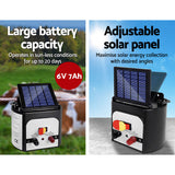 Fencing: Giantz Fence Energiser 8KM Solar Powered Electric 500M Poly Wire Insulator