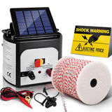 Fencing: Giantz Fence Energiser 8KM Solar Powered Electric 500M Poly Wire Insulator