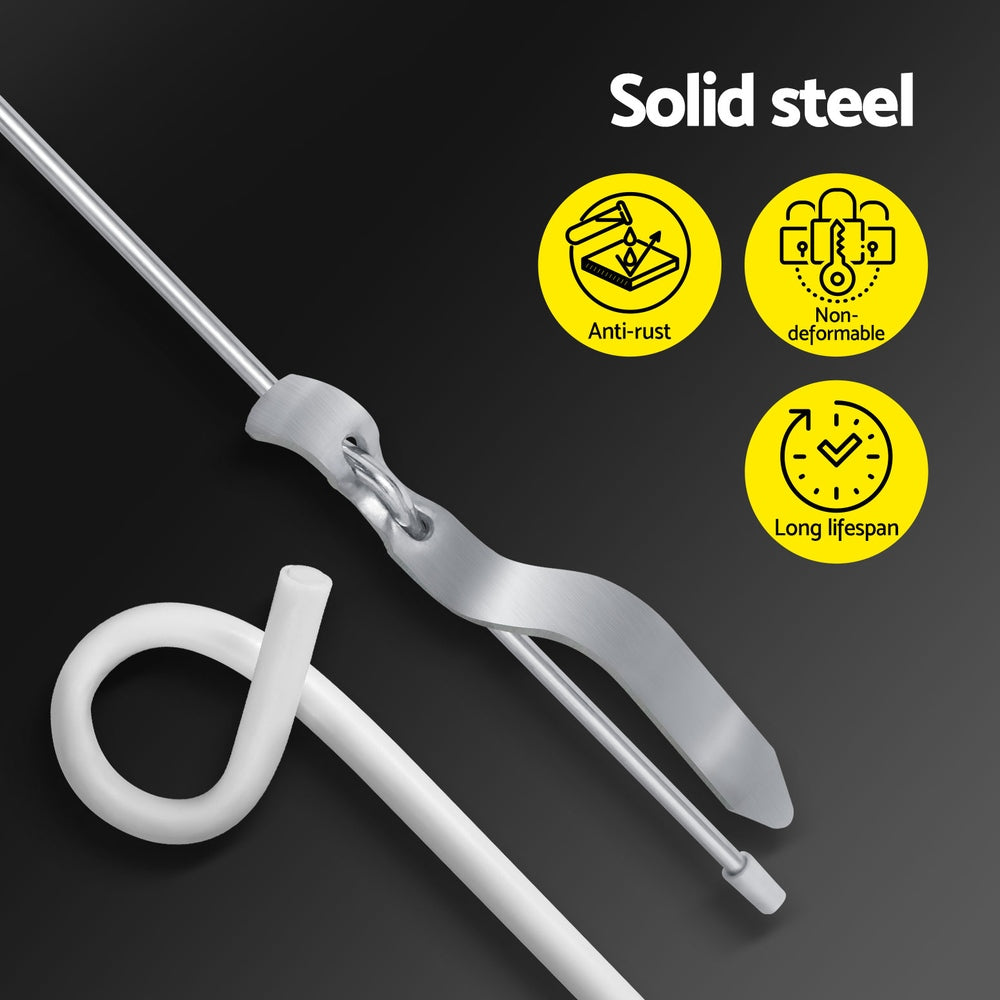Fencing: Giantz 20x Electric Fence Pigtail Posts Steel Tape Fencing