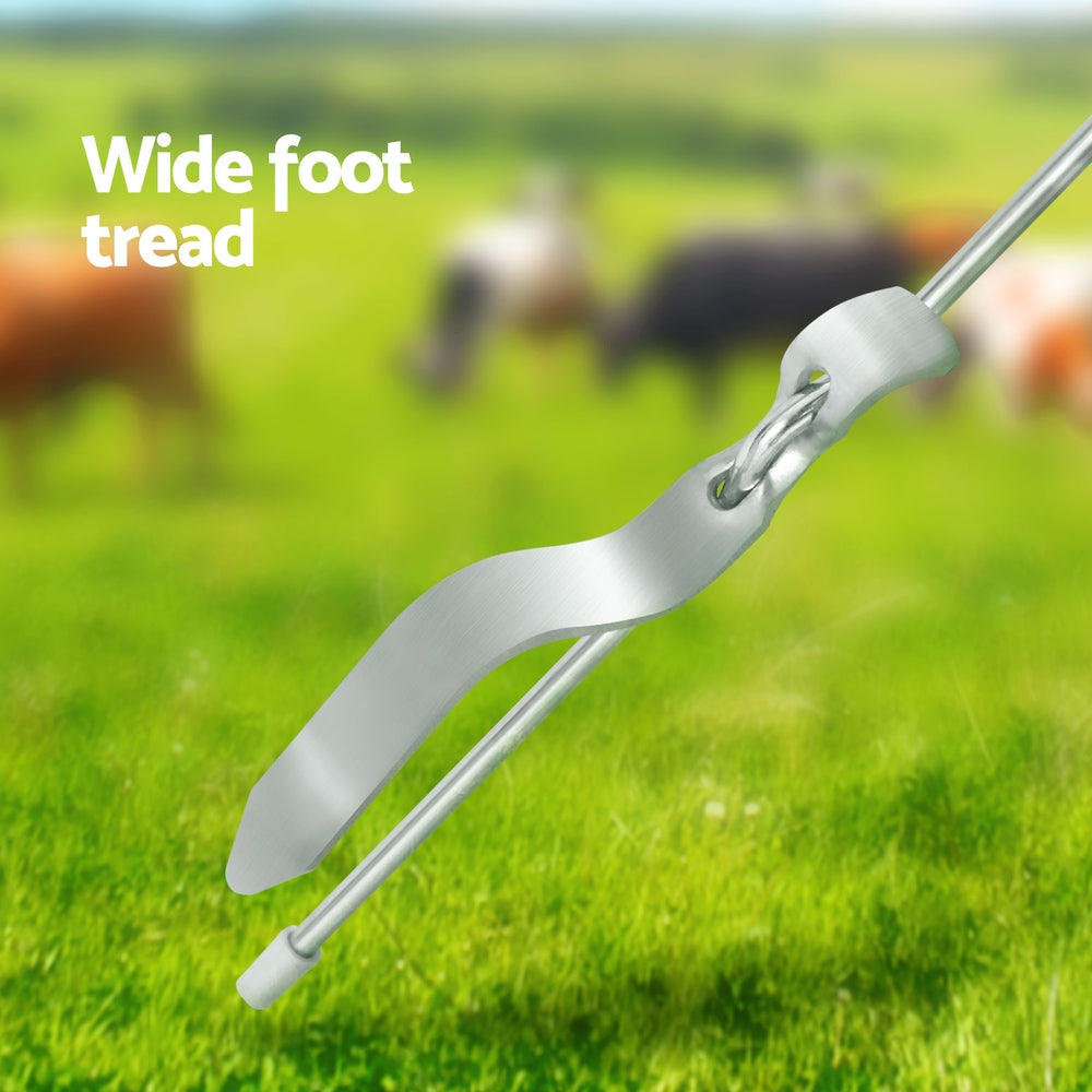 Fencing: Giantz 20x Electric Fence Pigtail Posts Steel Tape Fencing