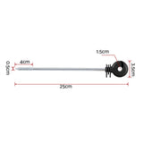 Fence & Gate Accessories: Giantz Electric Fence Ring Insulators 100pcs Stand off Screw in Insulator Black