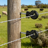 Fence & Gate Accessories: Giantz Electric Fence Ring Insulators 100pcs Stand off Screw in Insulator Black
