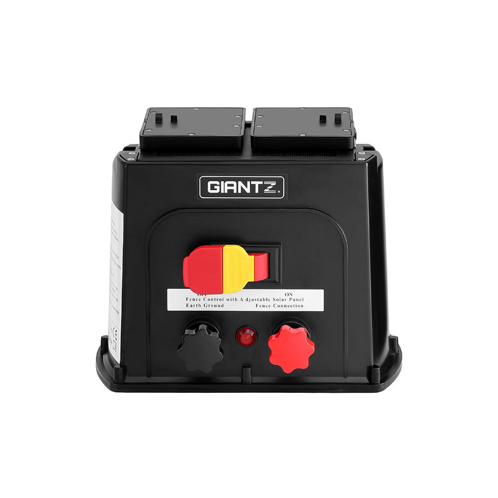 Fencing & Barriers: Giantz 3km Electric Fence Energiser PET Solar Energizer 0.1J
