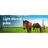Fencing: Giantz Fence Energiser 8KM Solar Powered Electric 2KM Poly Wire