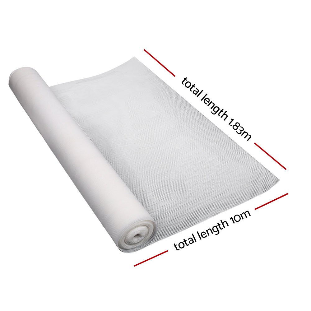 Umbrellas & Sunshades: Instahut 50% Shade Cloth 1.83x10m Shadecloth Wide Heavy Duty White