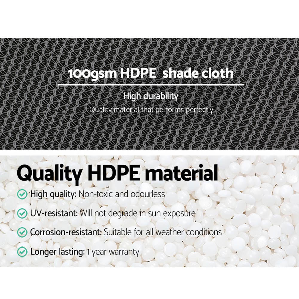 Umbrellas & Sunshades: Instahut 50% Shade Cloth 1.83x10m Shadecloth Wide Heavy Duty White