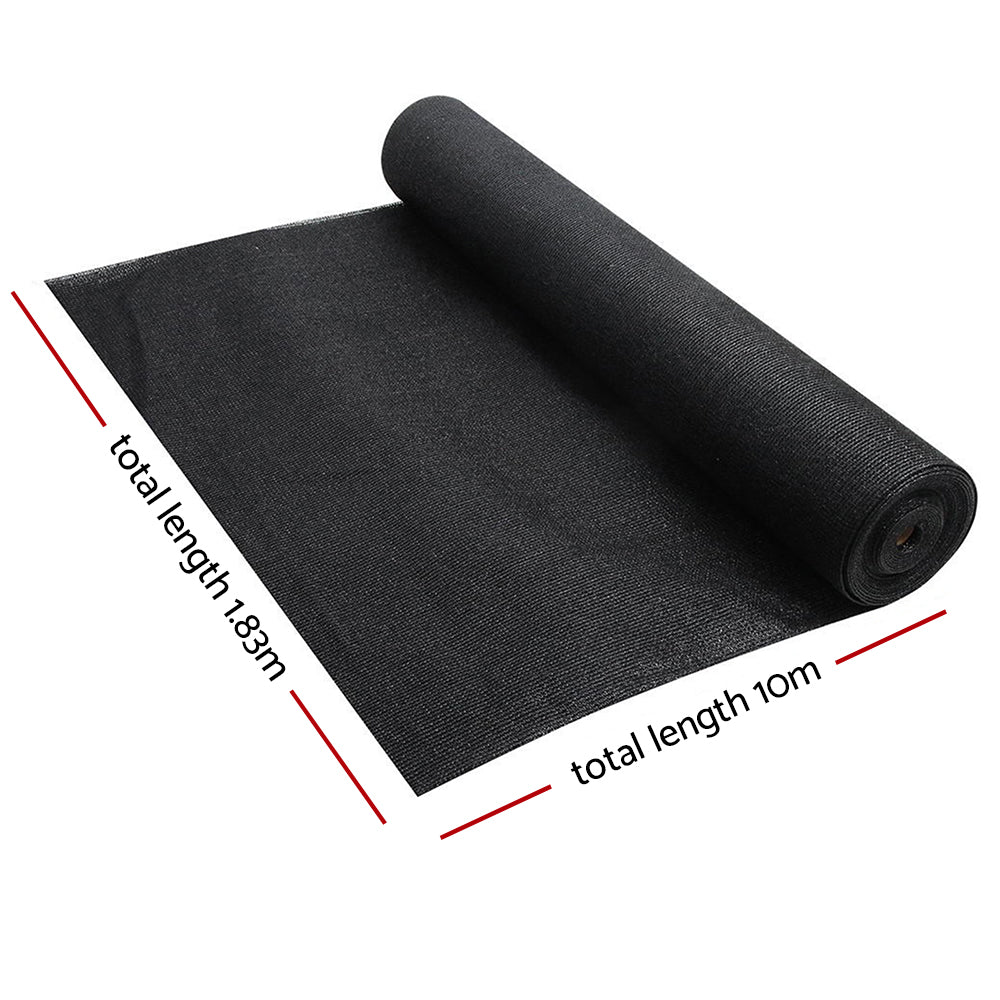 Umbrellas & Sunshades: Instahut 90% Shade Cloth 1.83x10m Shadecloth Sail Heavy Duty Black