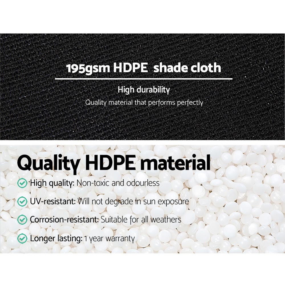 Umbrellas & Sunshades: Instahut 90% Shade Cloth 1.83x10m Shadecloth Sail Heavy Duty Black
