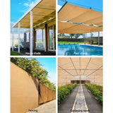 Umbrellas & Sunshades: Instahut 50% Shade Cloth 1.83x20m Shadecloth Sail Heavy Duty Beige