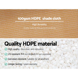 Umbrellas & Sunshades: Instahut 50% Shade Cloth 1.83x20m Shadecloth Sail Heavy Duty Beige