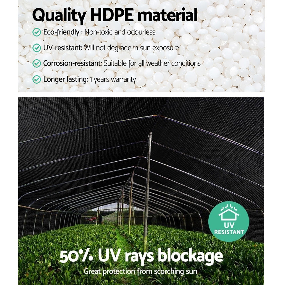 Umbrellas & Sunshades: Instahut 50% Shade Cloth 1.83x20m Shade Cloth Sail Heavy Duty Shadecloth Garden Mesh Roll BK