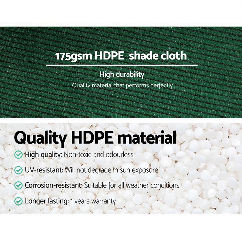 Umbrellas & Sunshades: Instahut 70% Shade Cloth 1.83x20m Shadecloth Sail Heavy Duty Green