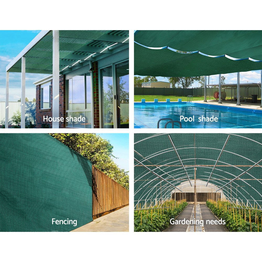 Umbrellas & Sunshades: Instahut 30% Shade Cloth 1.83x20m Shadecloth Wide Heavy Duty Green