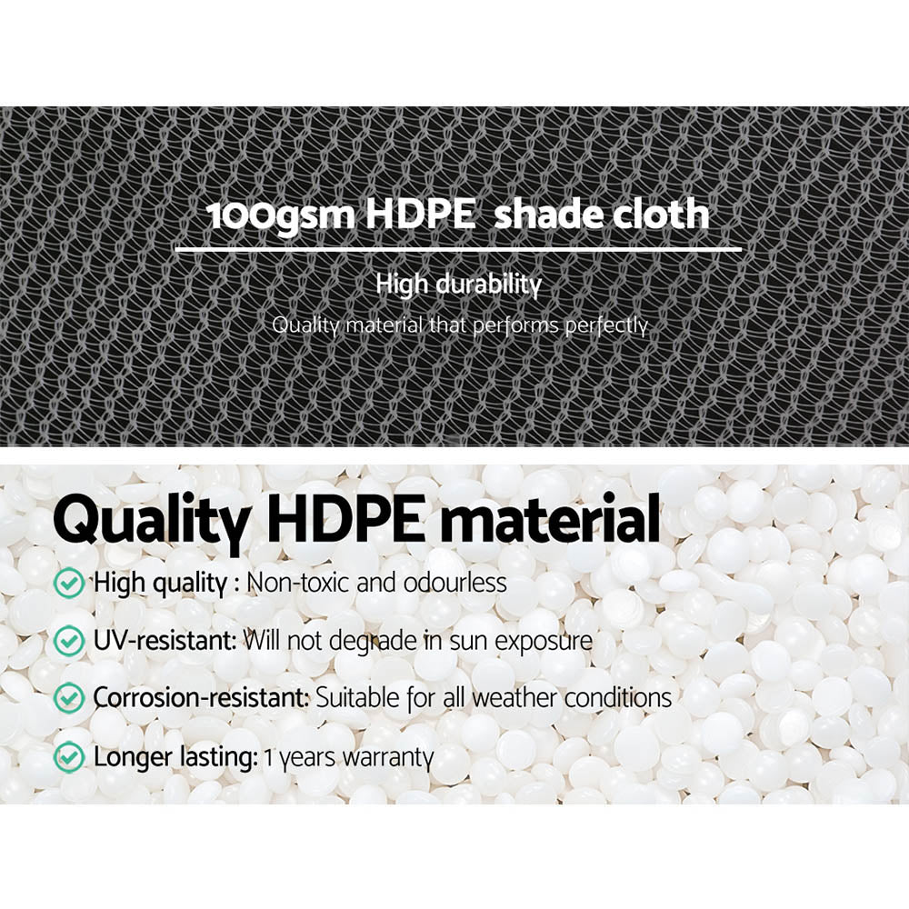 Umbrellas & Sunshades: Instahut 50% Shade Cloth 1.83x30m Shadecloth Wide Heavy Duty White