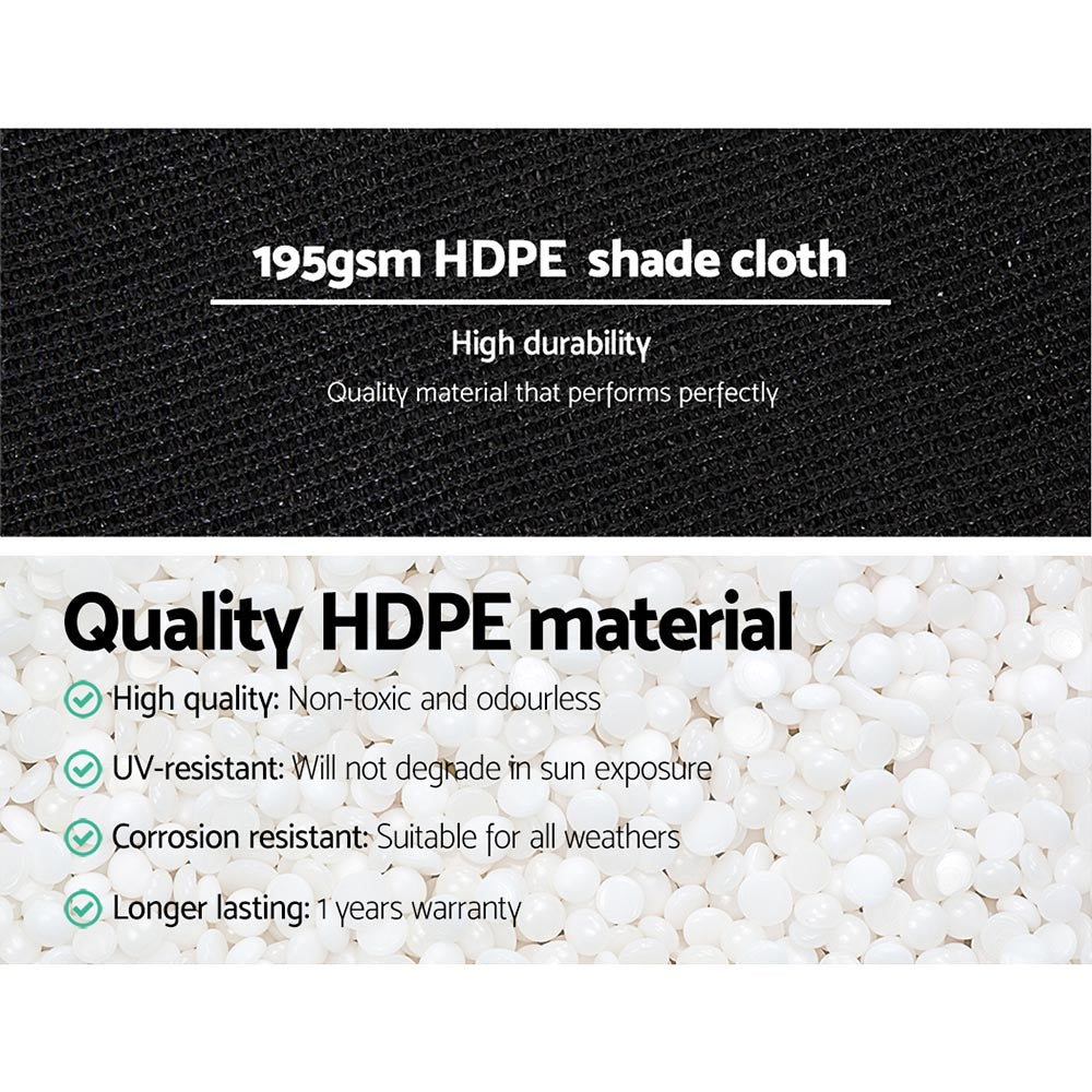 Umbrellas & Sunshades: Instahut 90% Shade Cloth 1.83x30m Shadecloth Sail Heavy Duty Black