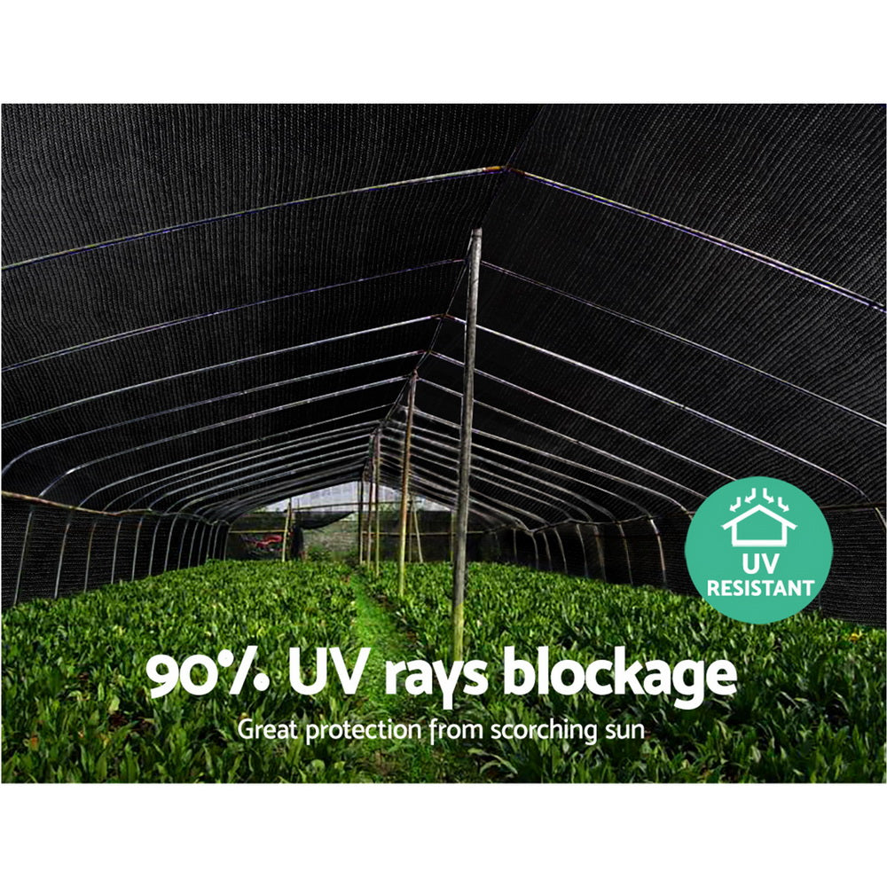 Umbrellas & Sunshades: Instahut 90% Shade Cloth 1.83x30m Shadecloth Sail Heavy Duty Black