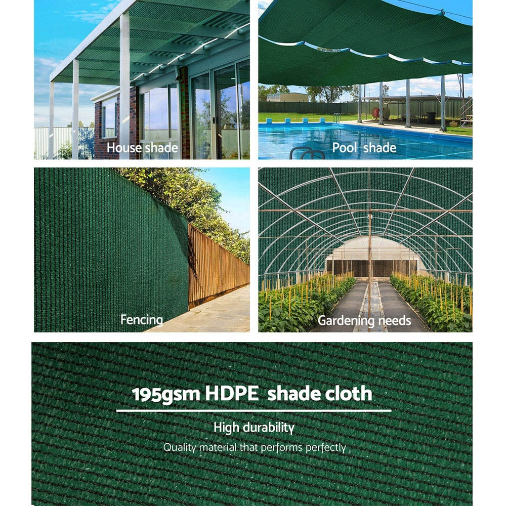 Umbrellas & Sunshades: Instahut 90% Shade Cloth 1.83x30m Shadecloth Sail Heavy Duty Green