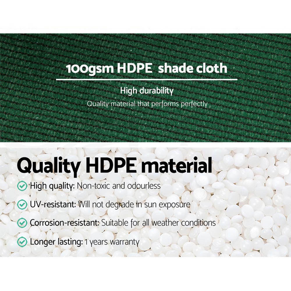Umbrellas & Sunshades: Instahut 50% Shade Cloth 1.83x50m Shadecloth Sail Heavy Duty Green