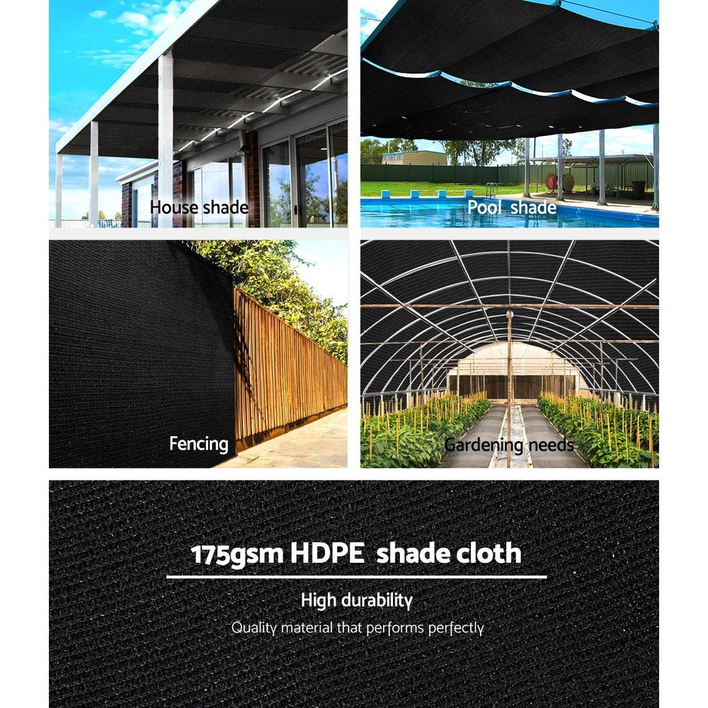 Umbrellas & Sunshades: Instahut 70% Shade Cloth 1.83x50m Shade Cloth Sail Heavy Duty Shadecloth Garden Mesh Roll BK