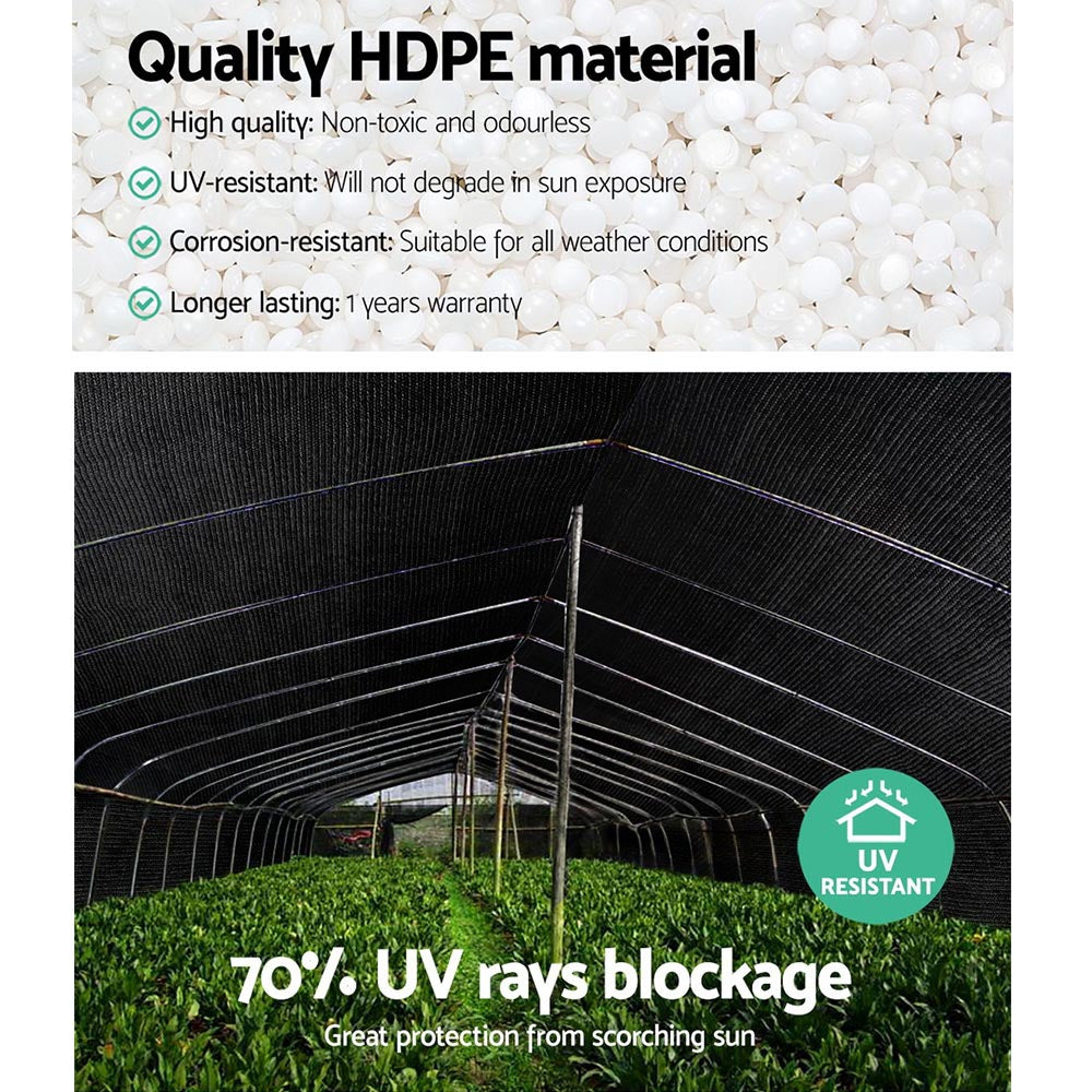 Umbrellas & Sunshades: Instahut 70% Shade Cloth 1.83x50m Shade Cloth Sail Heavy Duty Shadecloth Garden Mesh Roll BK