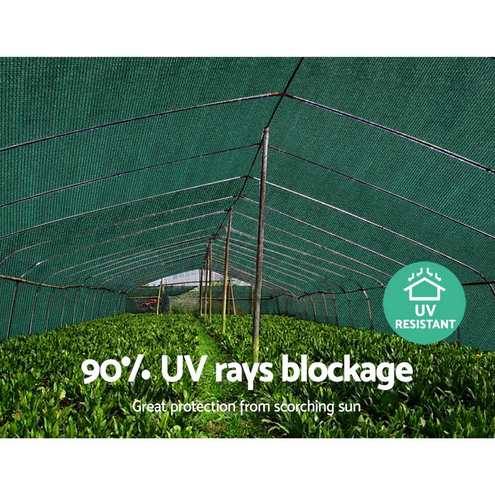 Umbrellas & Sunshades: Instahut 90% Shade Cloth 3.66x10m Shadecloth Sail Heavy Duty Green