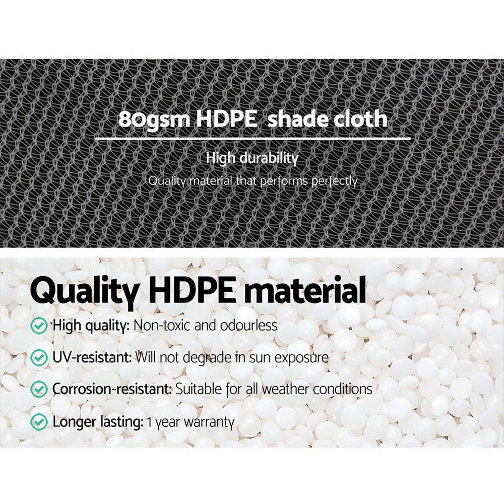 Umbrellas & Sunshades: Instahut 30% Shade Cloth 3.66x10m Shadecloth Wide Heavy Duty White