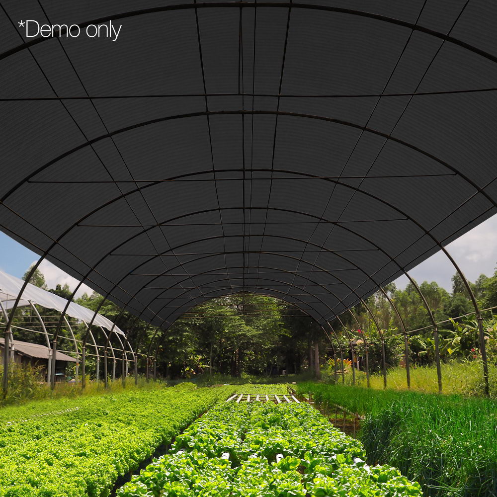 Umbrellas & Sunshades: Instahut 50% Shade Cloth 3.66x20m Shadecloth Sail Heavy Duty Black