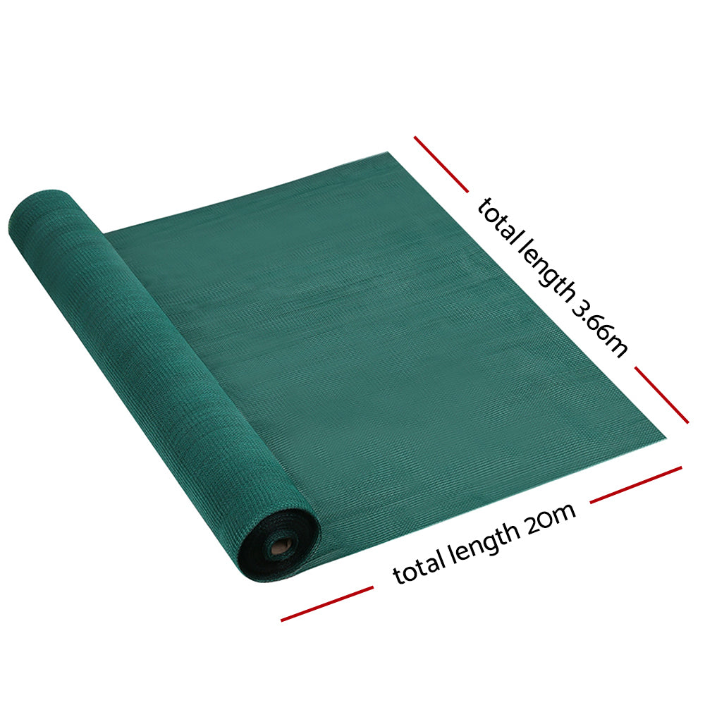 Umbrellas & Sunshades: Instahut 50% Shade Cloth 3.66x20m Shadecloth Wide Heavy Duty Green