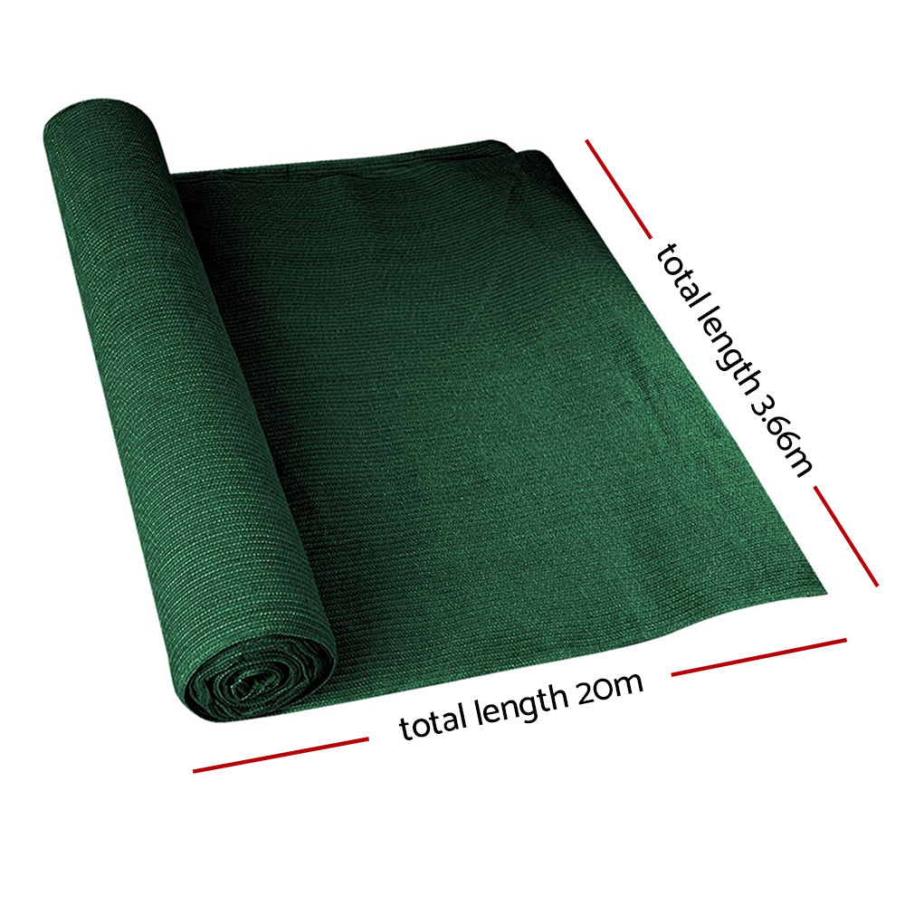 Umbrellas & Sunshades: Instahut 90% Shade Cloth 3.66x20m Shadecloth Sail Heavy Duty Green