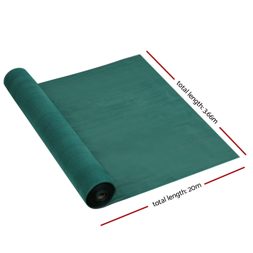 Umbrellas & Sunshades: Instahut 30% Shade Cloth 3.66x20m Shadecloth Wide Heavy Duty Green