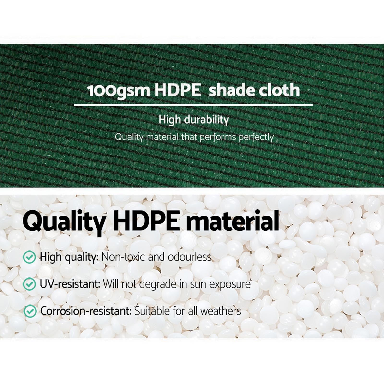 Umbrellas & Sunshades: Instahut 50% Shade Cloth 3.66x30m Shade Cloth Sail Heavy Duty Shadecloth Garden Mesh Roll GR