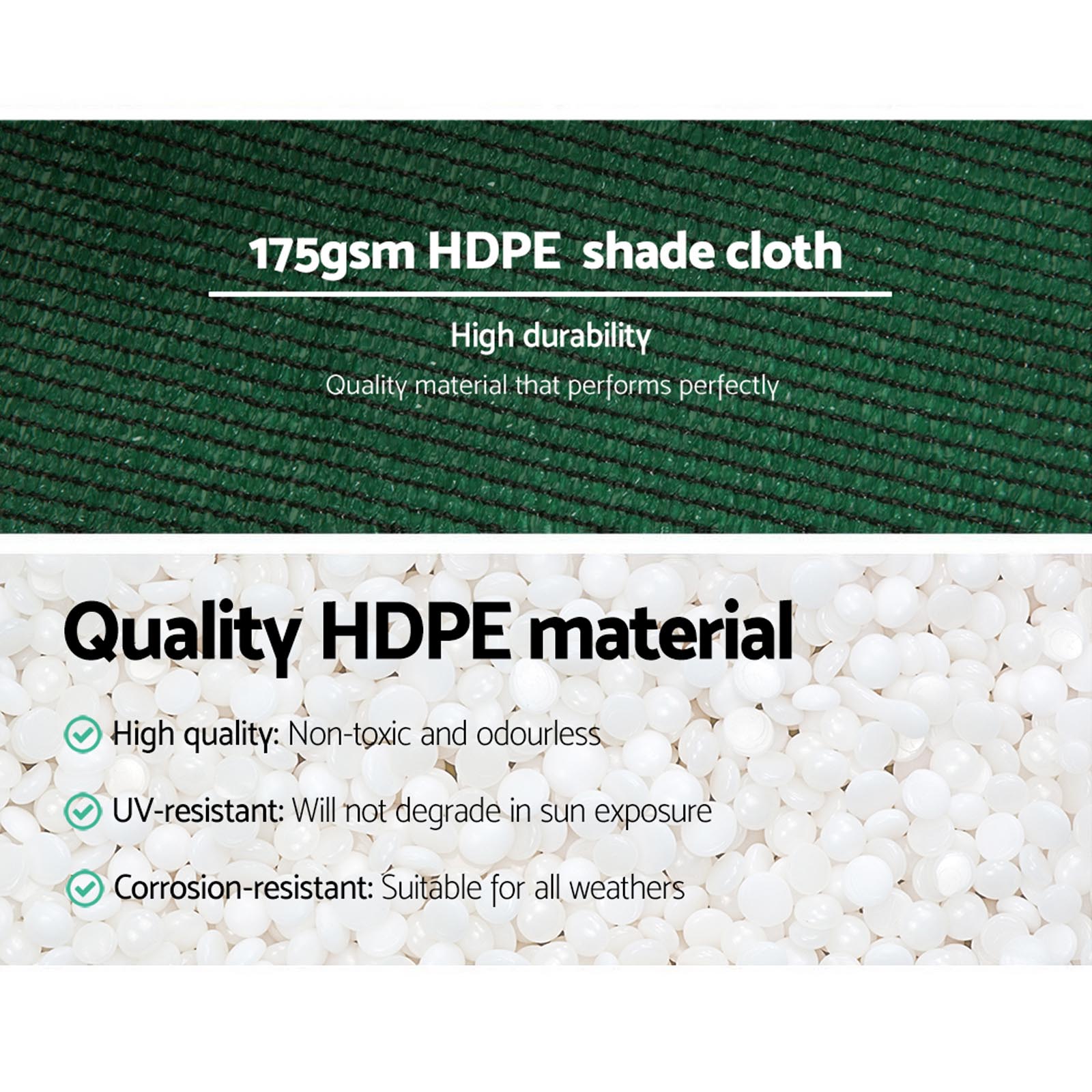 Umbrellas & Sunshades: Instahut 70% Shade Cloth 3.66x30m Shadecloth Sail Heavy Duty Green