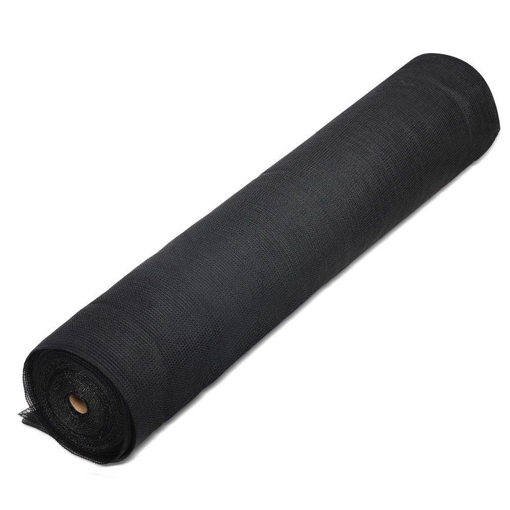 Umbrellas & Sunshades: Instahut 30% Shade Cloth 3.66x30m Shadecloth Wide Heavy Duty Black