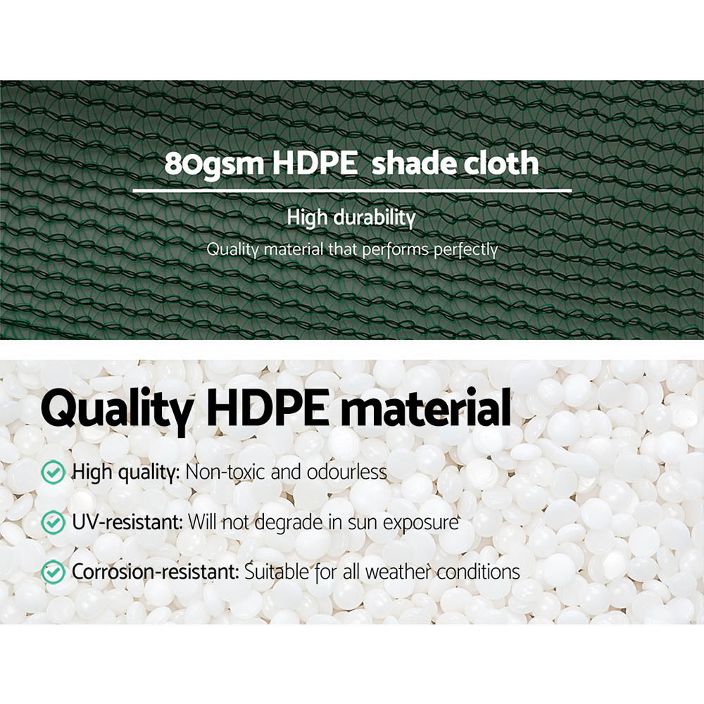 Umbrellas & Sunshades: Instahut 30% Shade Cloth 3.66x30m Shadecloth Wide Heavy Duty Green